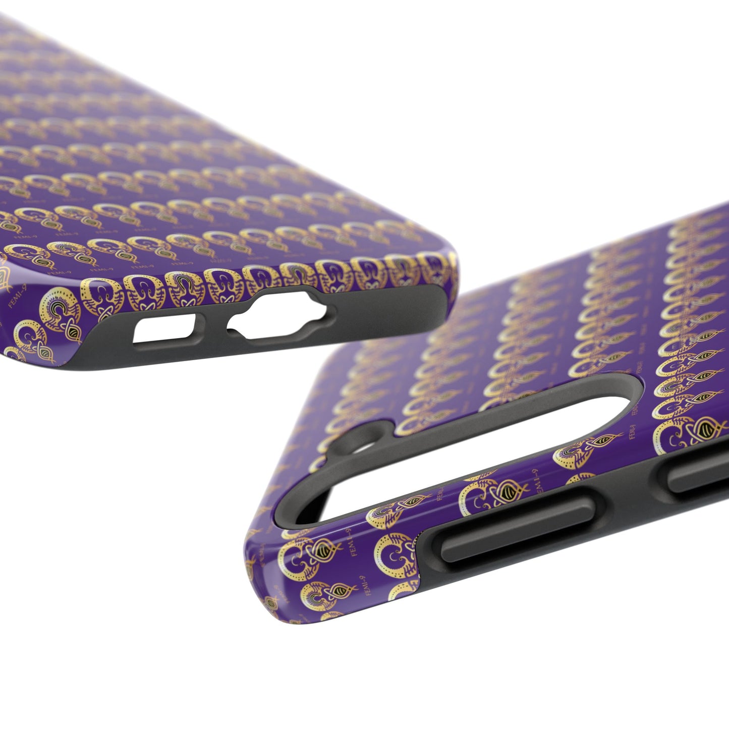 Phone Cases - Divine Femi-999 Design for a Touch of Class (PURPLE/GOLD)