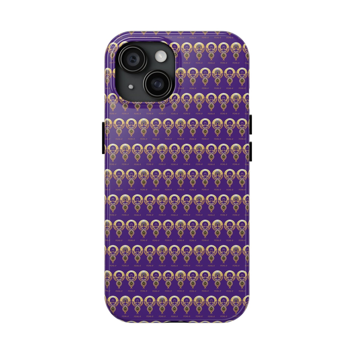 Phone Cases - Divine Femi-999 Design for a Touch of Class (PURPLE/GOLD)