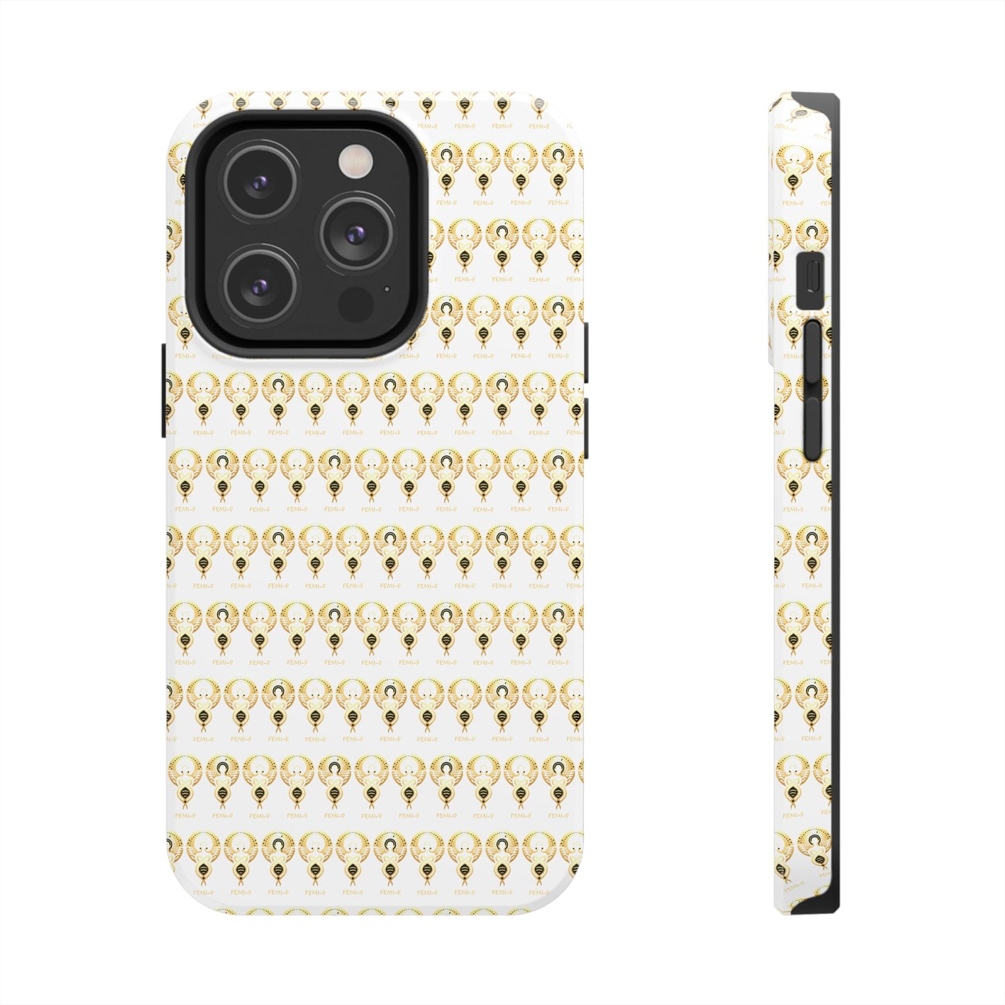 Phone Cases - Divine Femi-999 Design for a Touch of Class (white/gold)