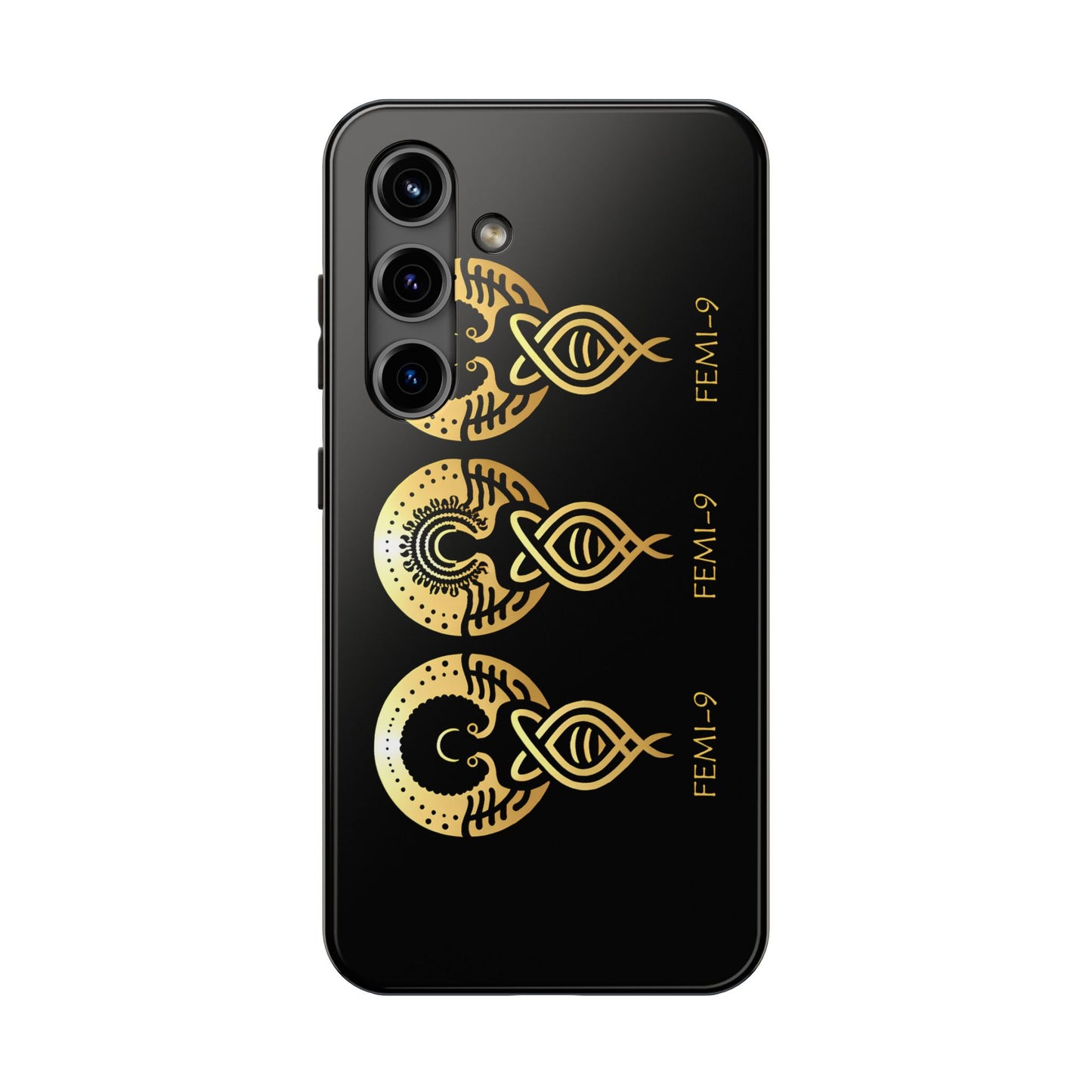 Phone Cases - Divine Femi-999 Design for a Touch of Class (black/gold)