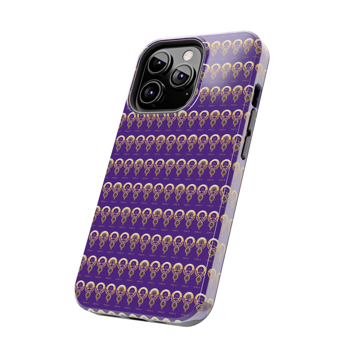 Phone Cases - Divine Femi-999 Design for a Touch of Class (PURPLE/GOLD)