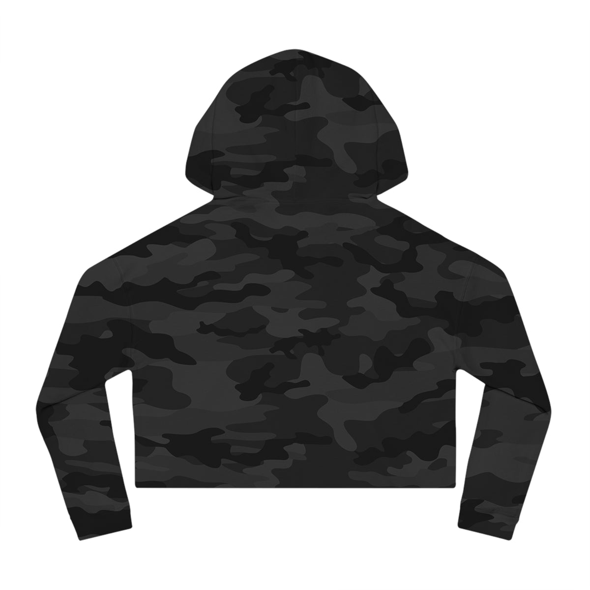 Upscale Frequency Black Camo Cropped Hooded Sweatshirt
