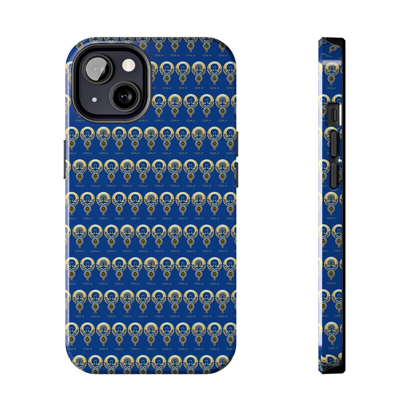 Phone Cases - Divine Femi-999 Design for a Touch of Class (blue/gold)