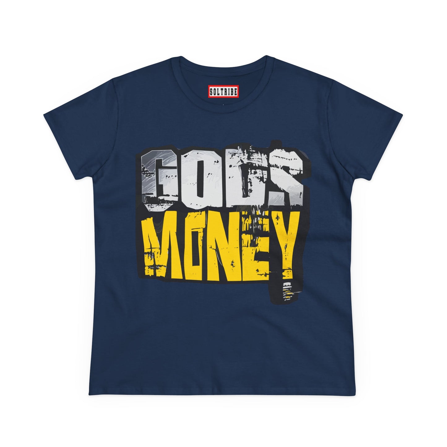 GODS MONEY Women's Tee — Silver & Gold Ancestral Wealth Spiritual Shirt