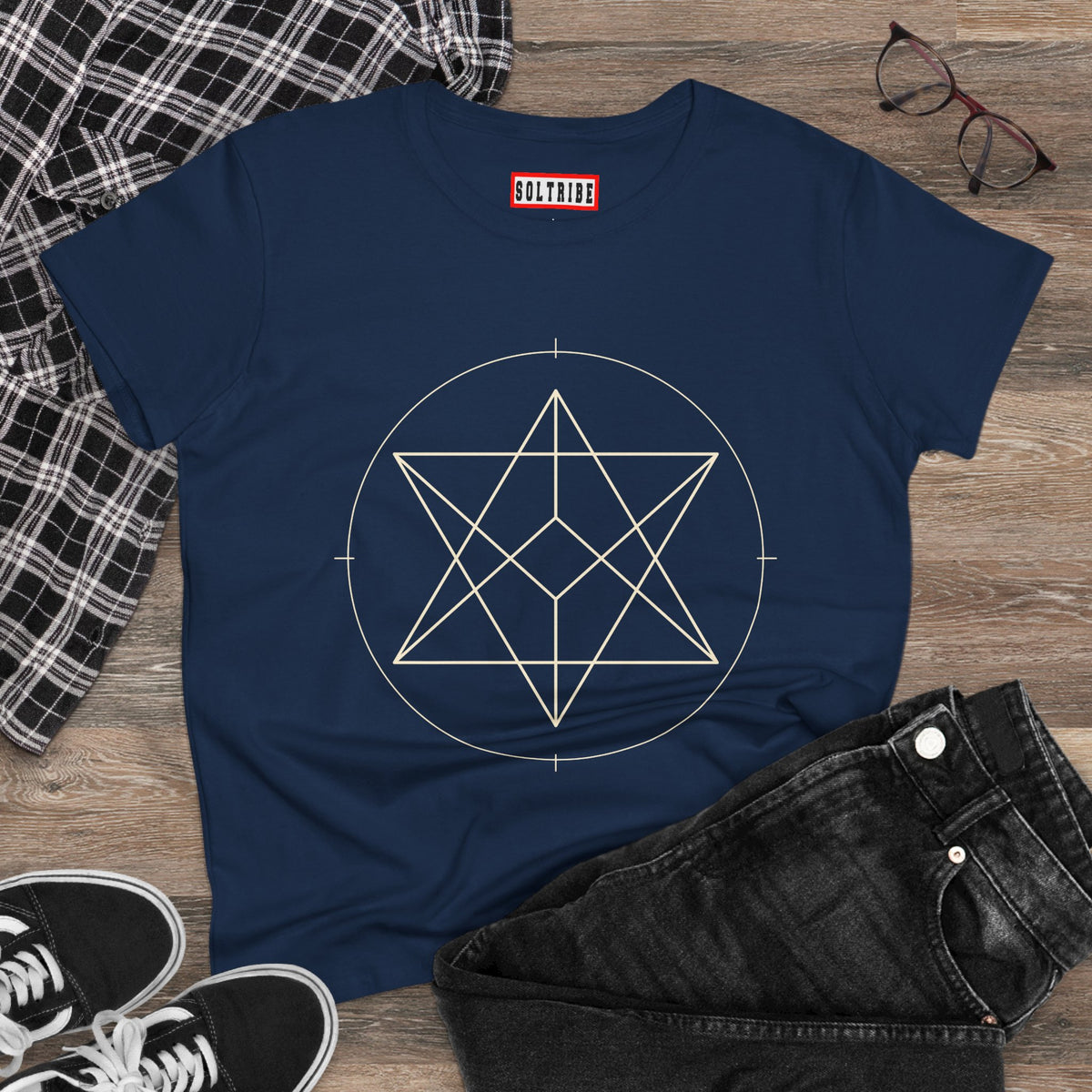 Women's Sacred Geometry Merkaba T-Shirt
