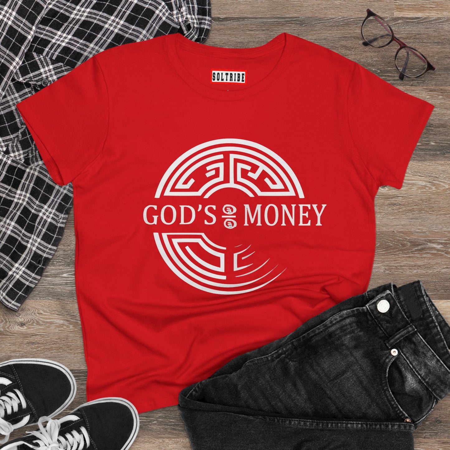 GODS MONEY SEAL Women's Midweight Cotton Tee