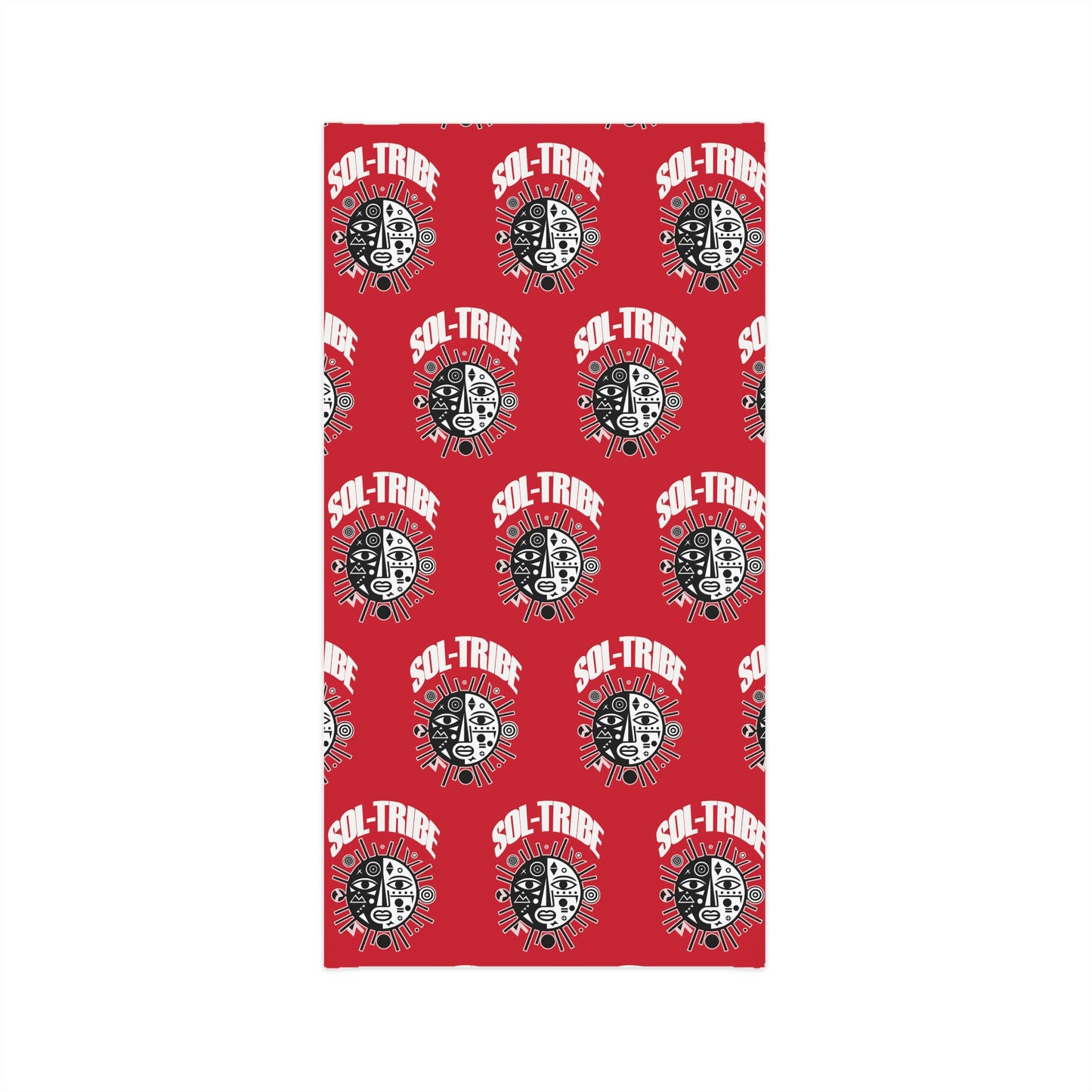 SOL-TRIBE Lightweight Neck Gaiter/ Head Band/ Wrap (RED/white)