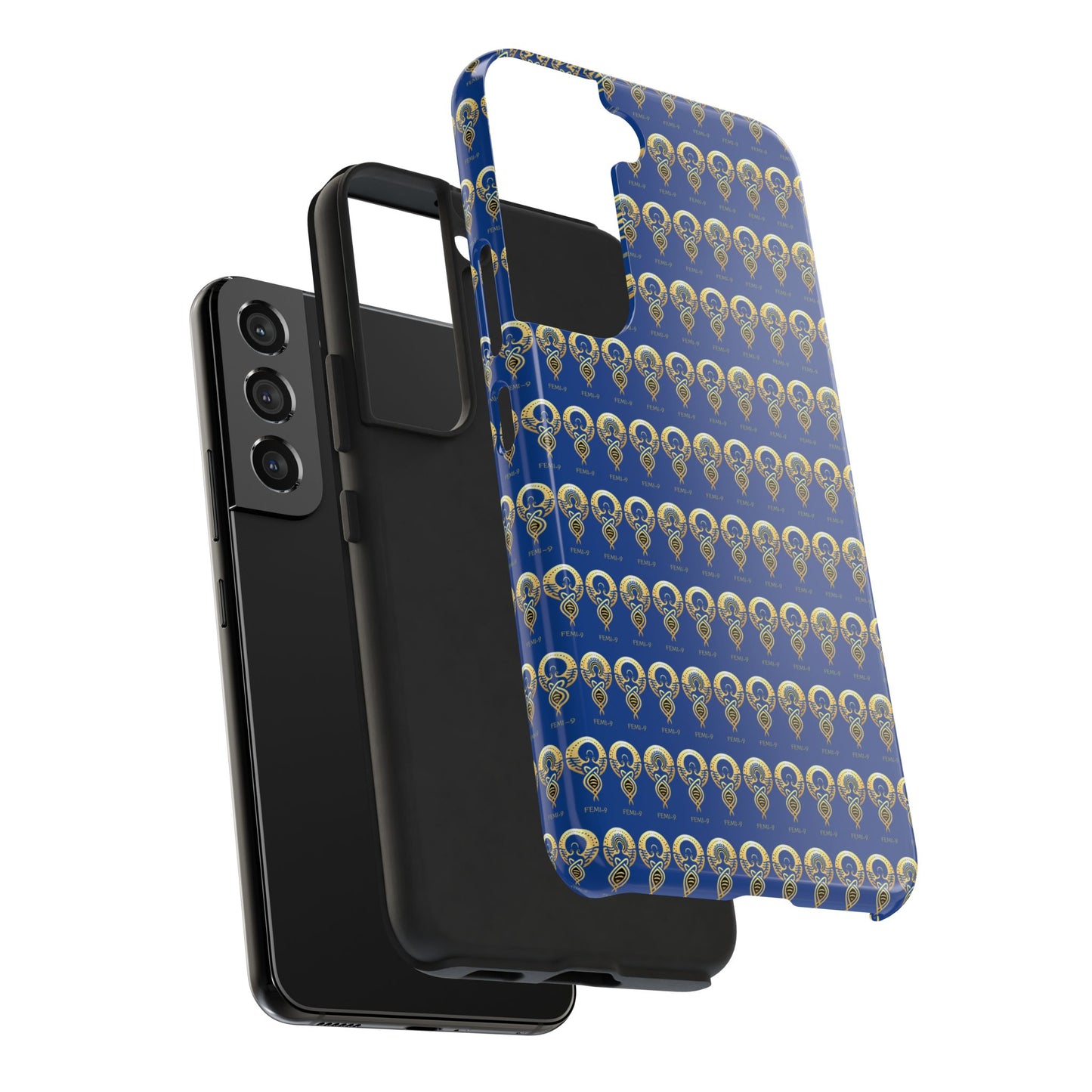 Phone Cases - Divine Femi-999 Design for a Touch of Class (blue/gold)