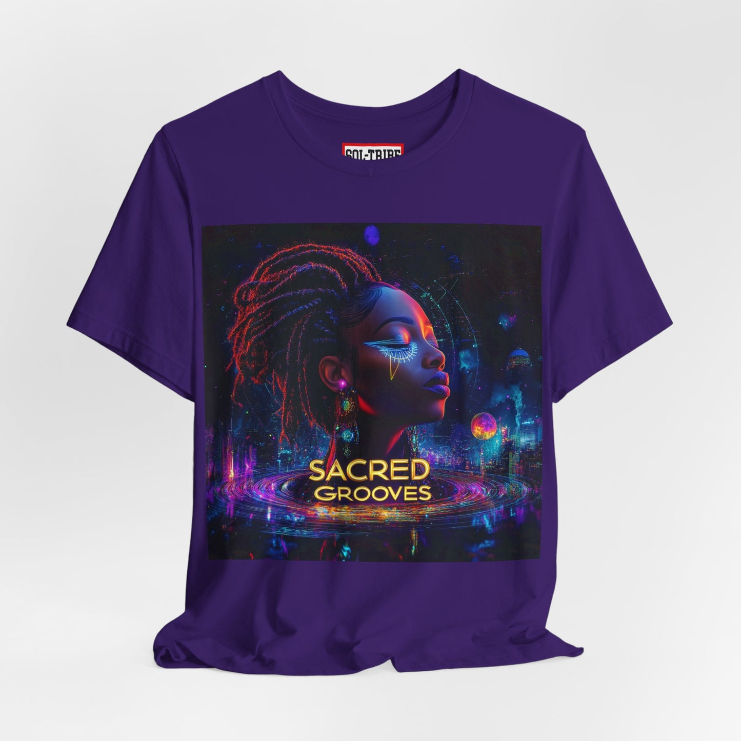T‑Shirt — "Sacred Grooves" Neon BeatniX Graphic Tee