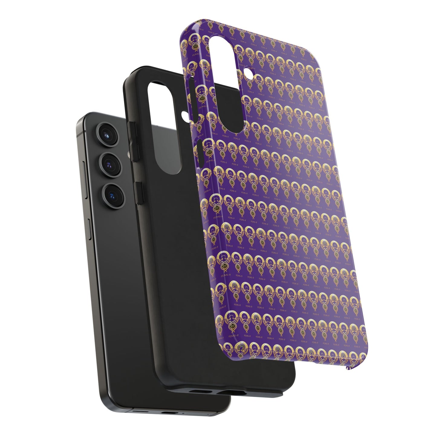 Phone Cases - Divine Femi-999 Design for a Touch of Class (PURPLE/GOLD)