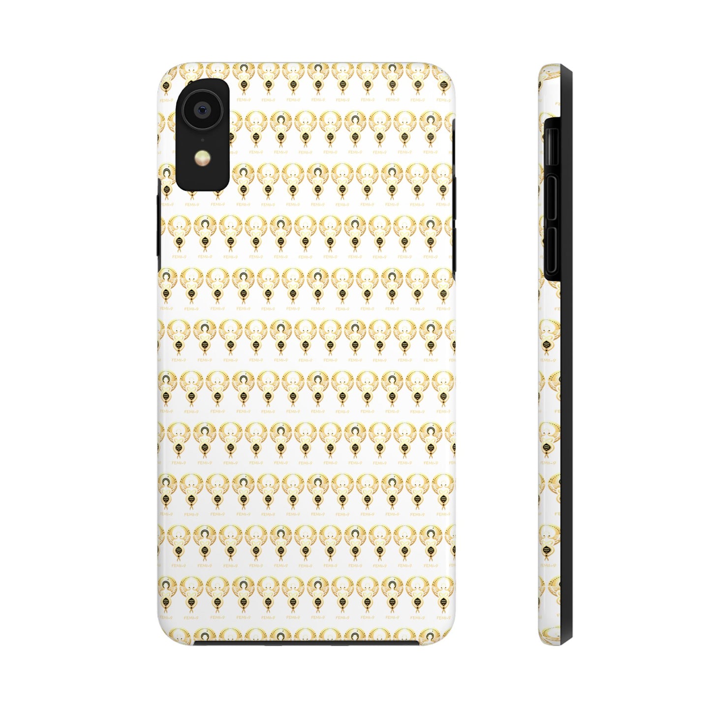 Phone Cases - Divine Femi-999 Design for a Touch of Class (white/gold)