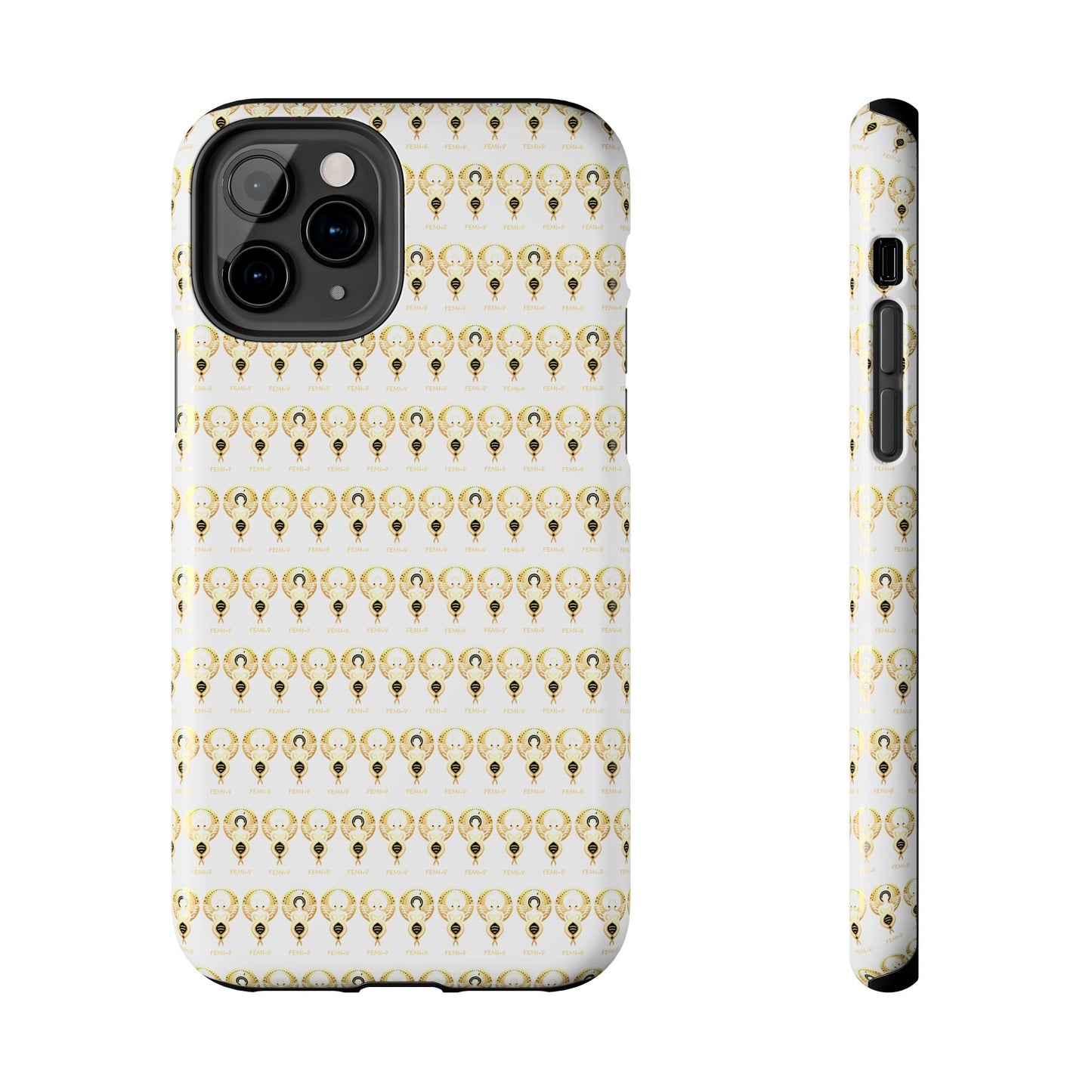 Phone Cases - Divine Femi-999 Design for a Touch of Class (white/gold)