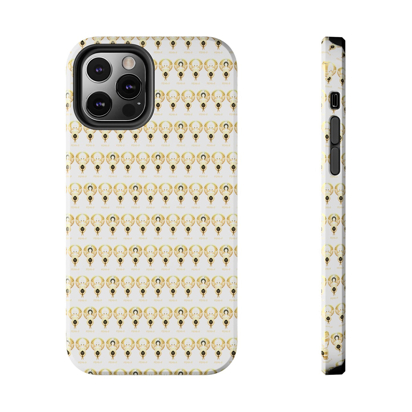 Phone Cases - Divine Femi-999 Design for a Touch of Class (white/gold)