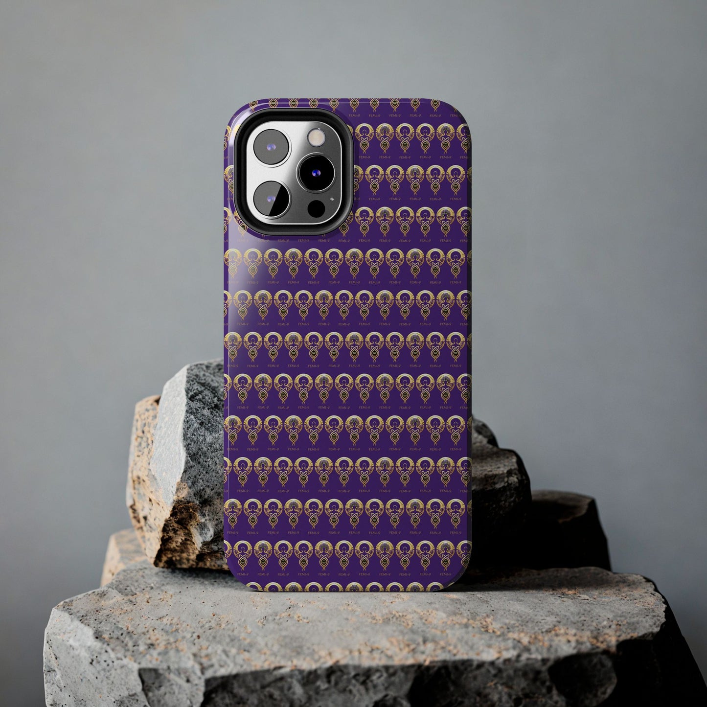 Phone Cases - Divine Femi-999 Design for a Touch of Class (PURPLE/GOLD)