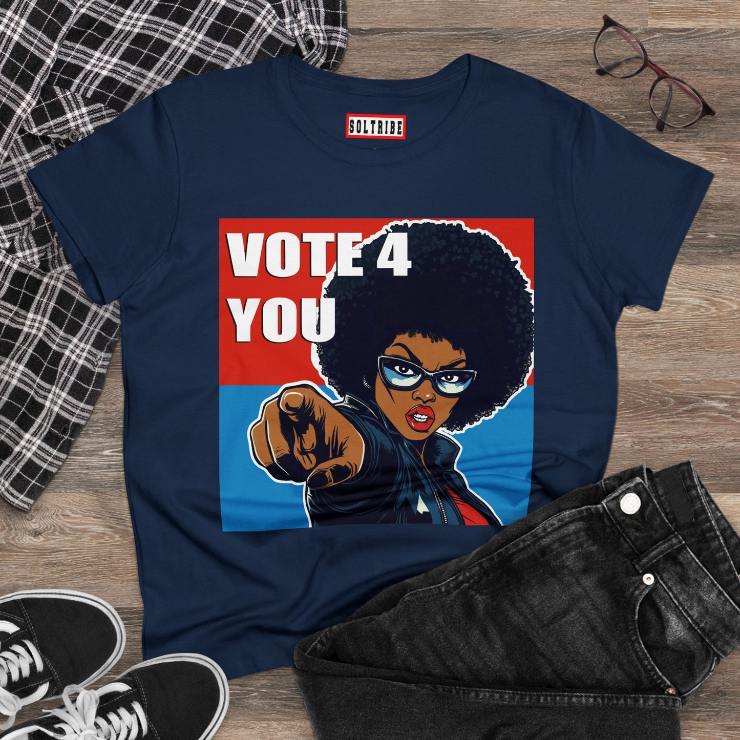 VOTE 4 YOU Women's Midweight Cotton Tee