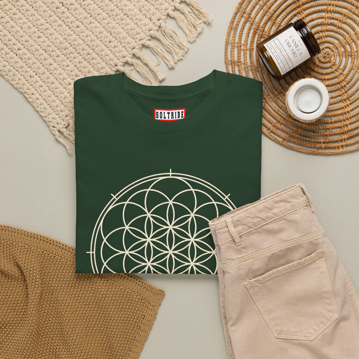 Unisex Flower of Life Sacred Geometry T-Shirt