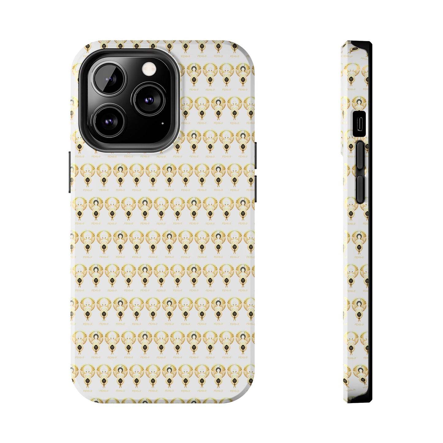 Phone Cases - Divine Femi-999 Design for a Touch of Class (white/gold)