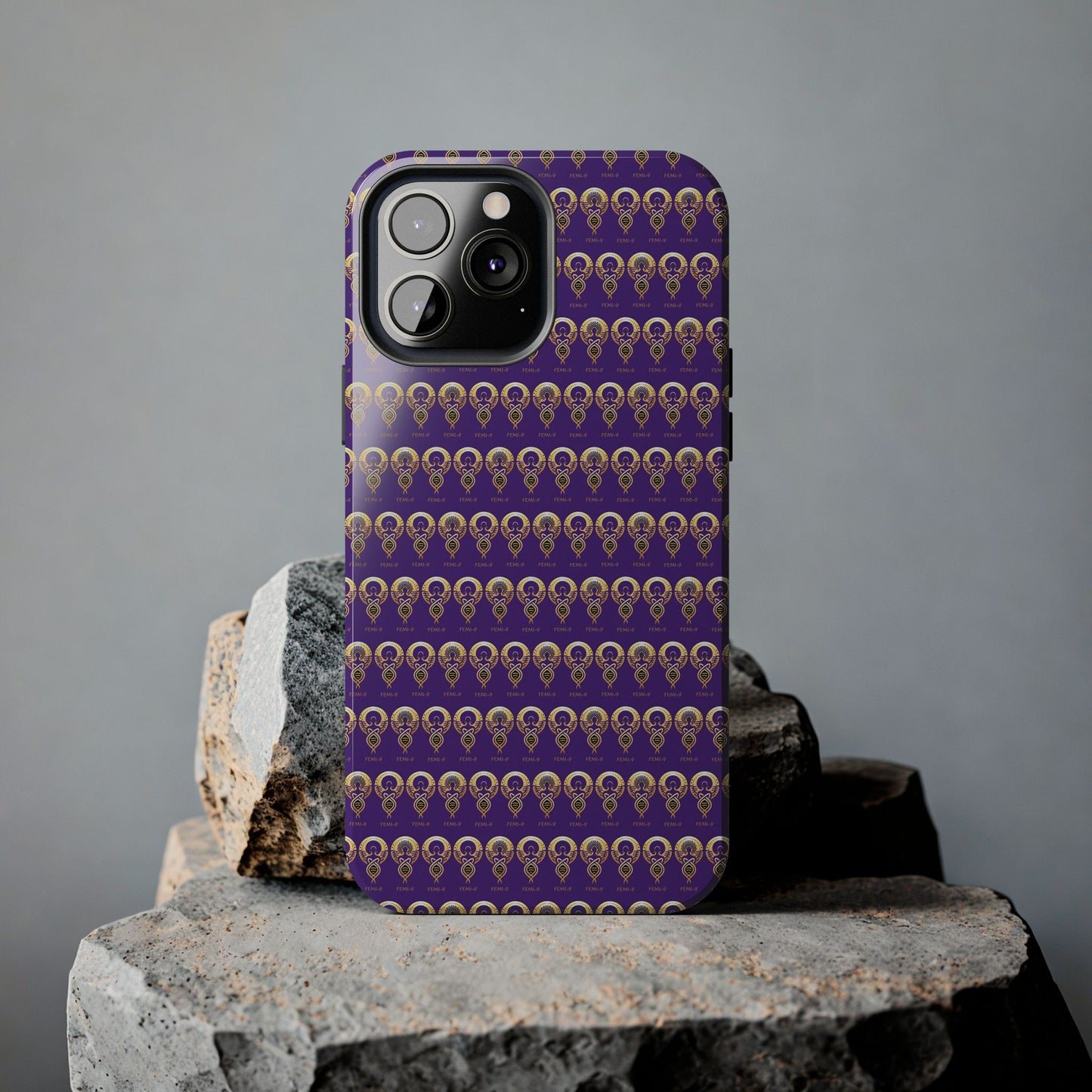 Phone Cases - Divine Femi-999 Design for a Touch of Class (PURPLE/GOLD)