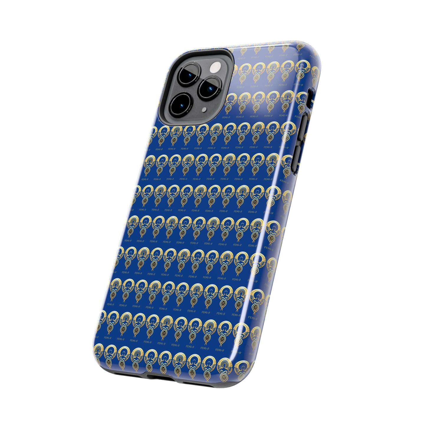 Phone Cases - Divine Femi-999 Design for a Touch of Class (blue/gold)