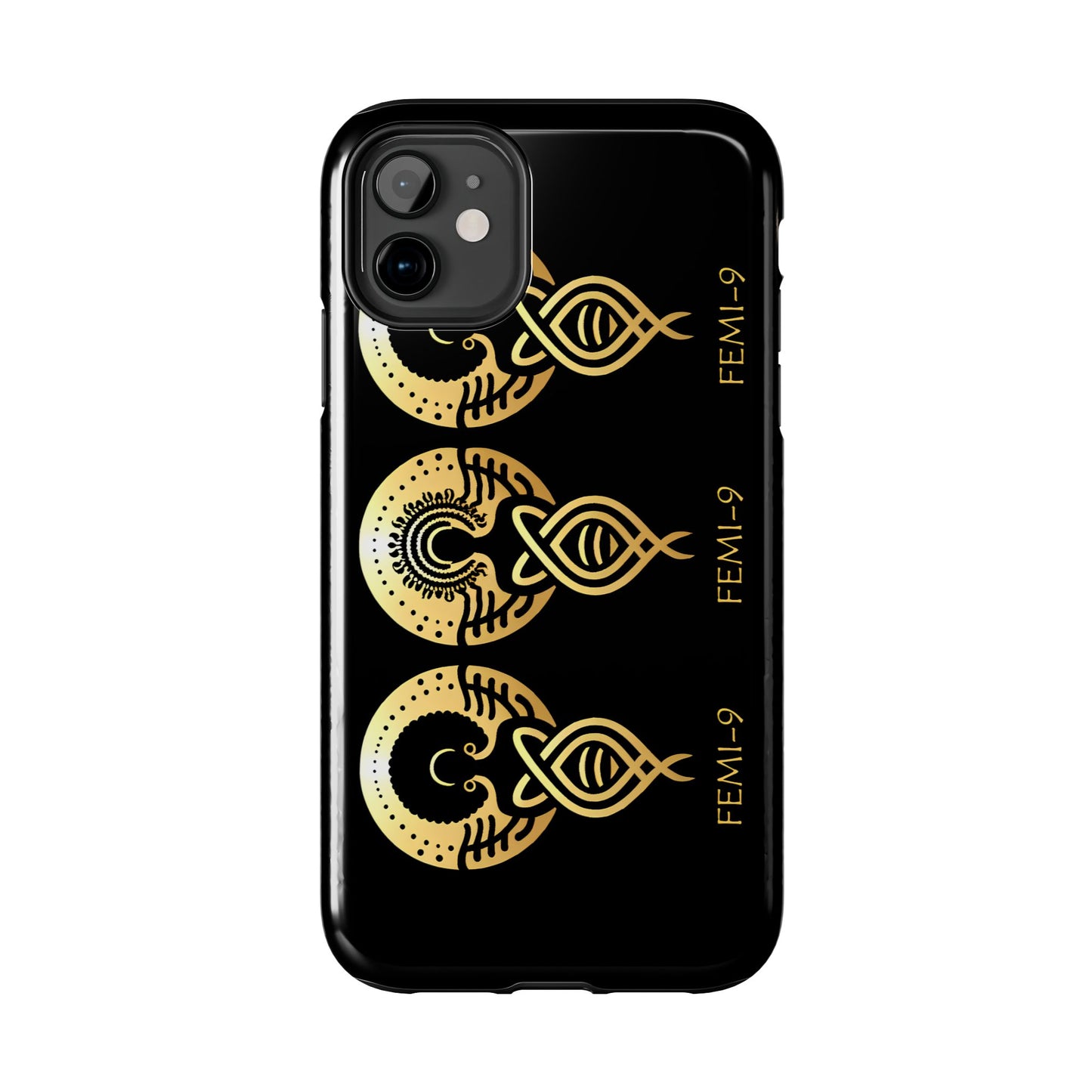 Phone Cases - Divine Femi-999 Design for a Touch of Class (black/gold)