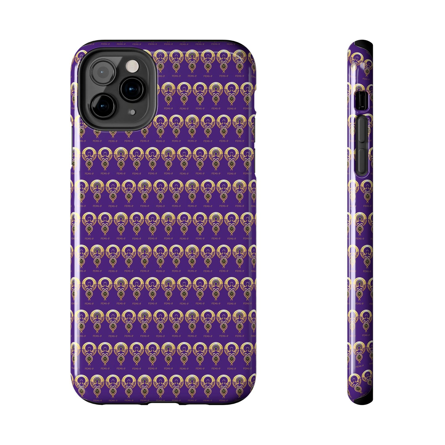 Phone Cases - Divine Femi-999 Design for a Touch of Class (PURPLE/GOLD)