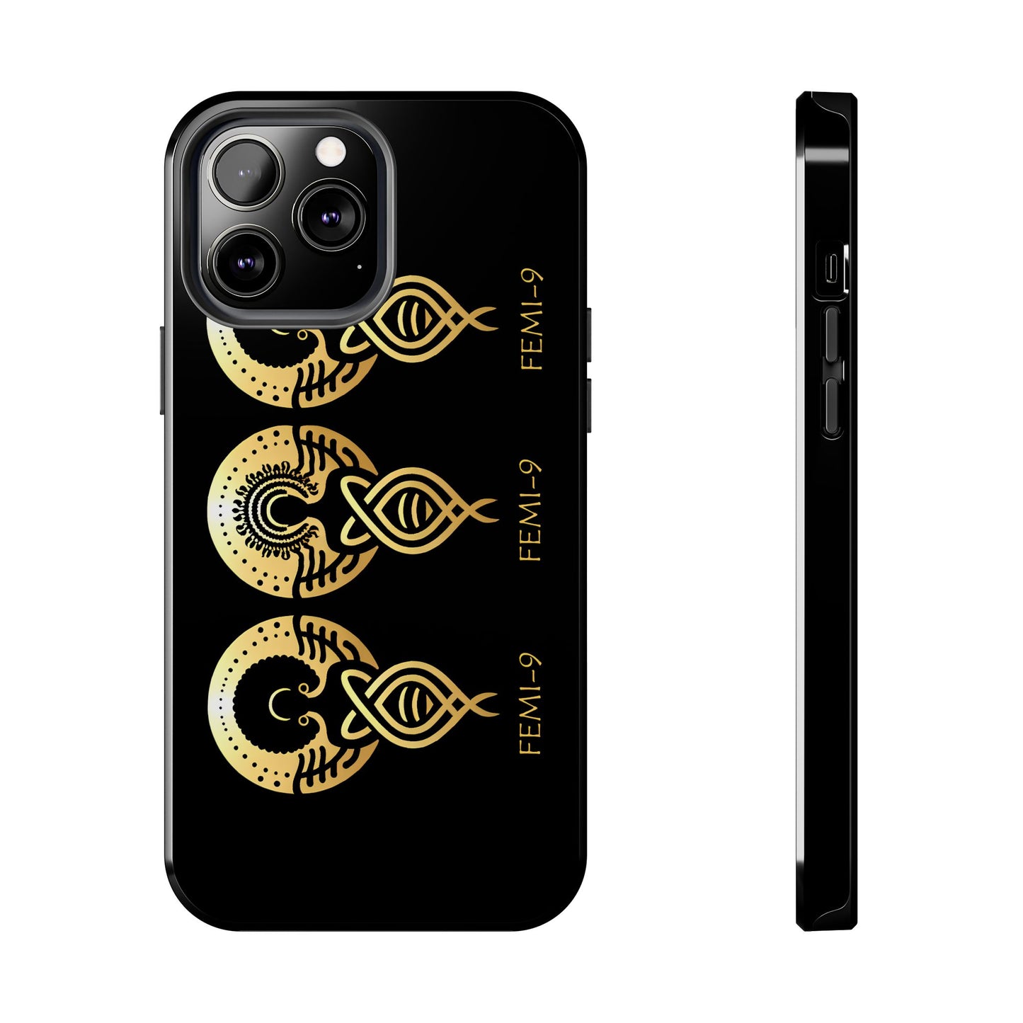 Phone Cases - Divine Femi-999 Design for a Touch of Class (black/gold)