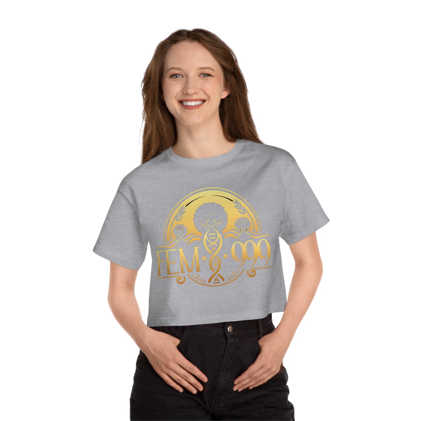 DIVINE FEMI-9 GOLD SEAL Women's Cropped T-Shirt