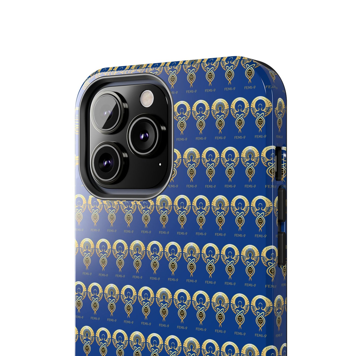 Phone Cases - Divine Femi-999 Design for a Touch of Class (blue/gold)