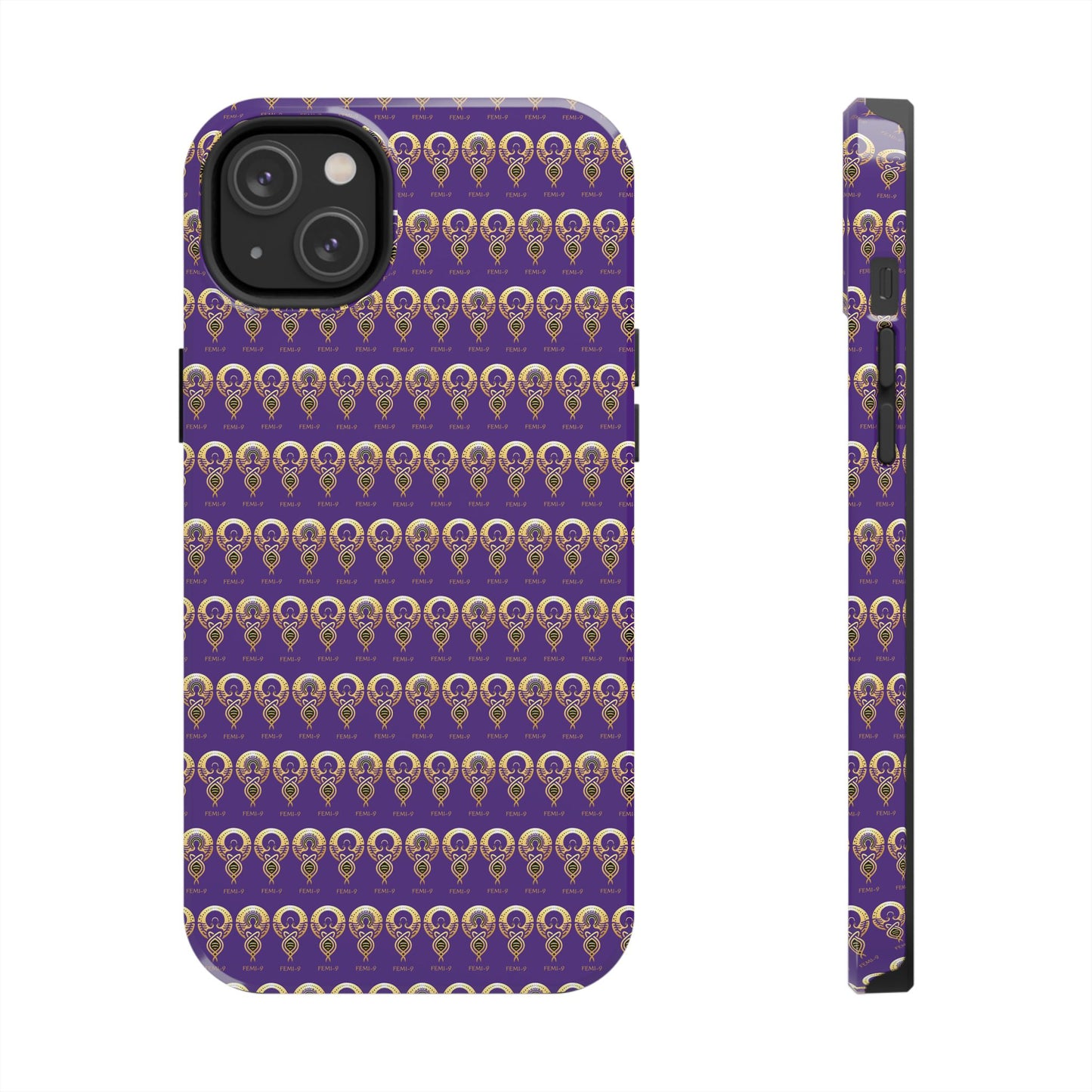 Phone Cases - Divine Femi-999 Design for a Touch of Class (PURPLE/GOLD)