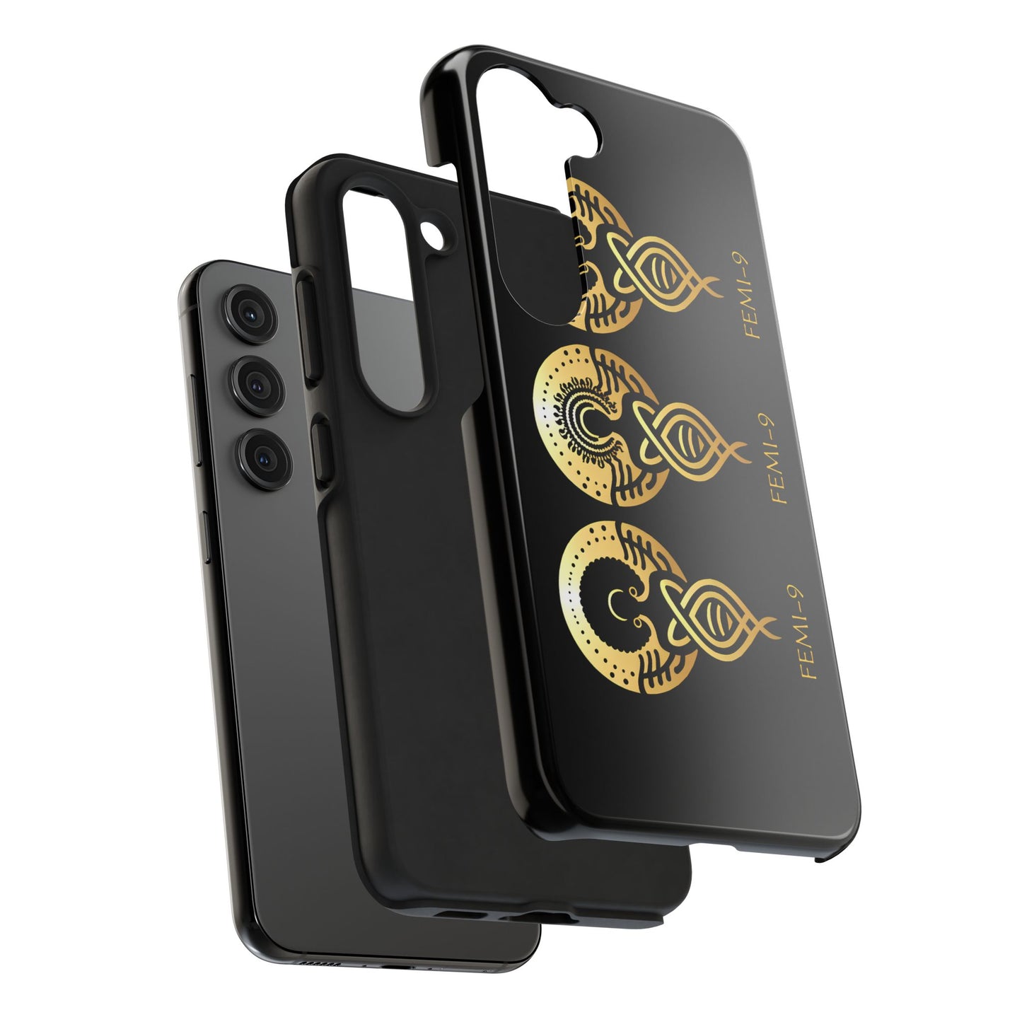 Phone Cases - Divine Femi-999 Design for a Touch of Class (black/gold)