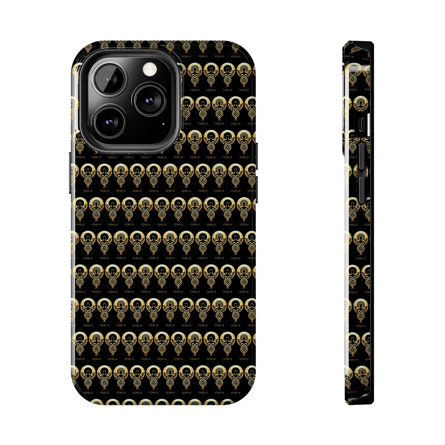 Phone Cases - Divine Femi-999 Design for a Touch of Class (black/gold)