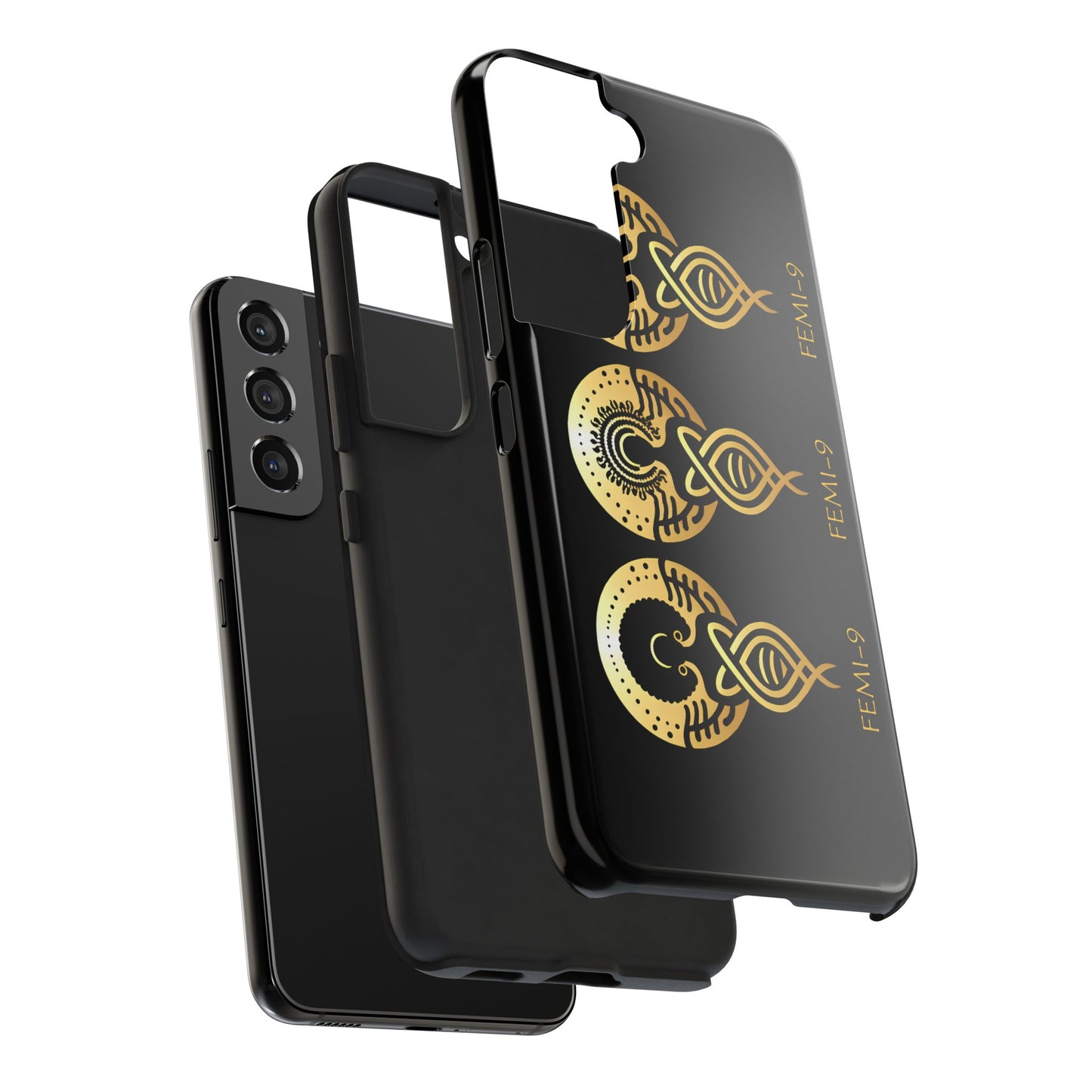 Phone Cases - Divine Femi-999 Design for a Touch of Class (black/gold)