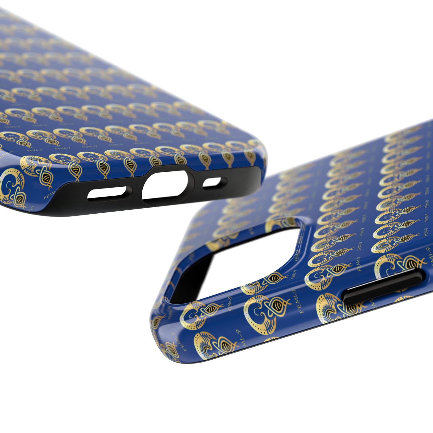 Phone Cases - Divine Femi-999 Design for a Touch of Class (blue/gold)