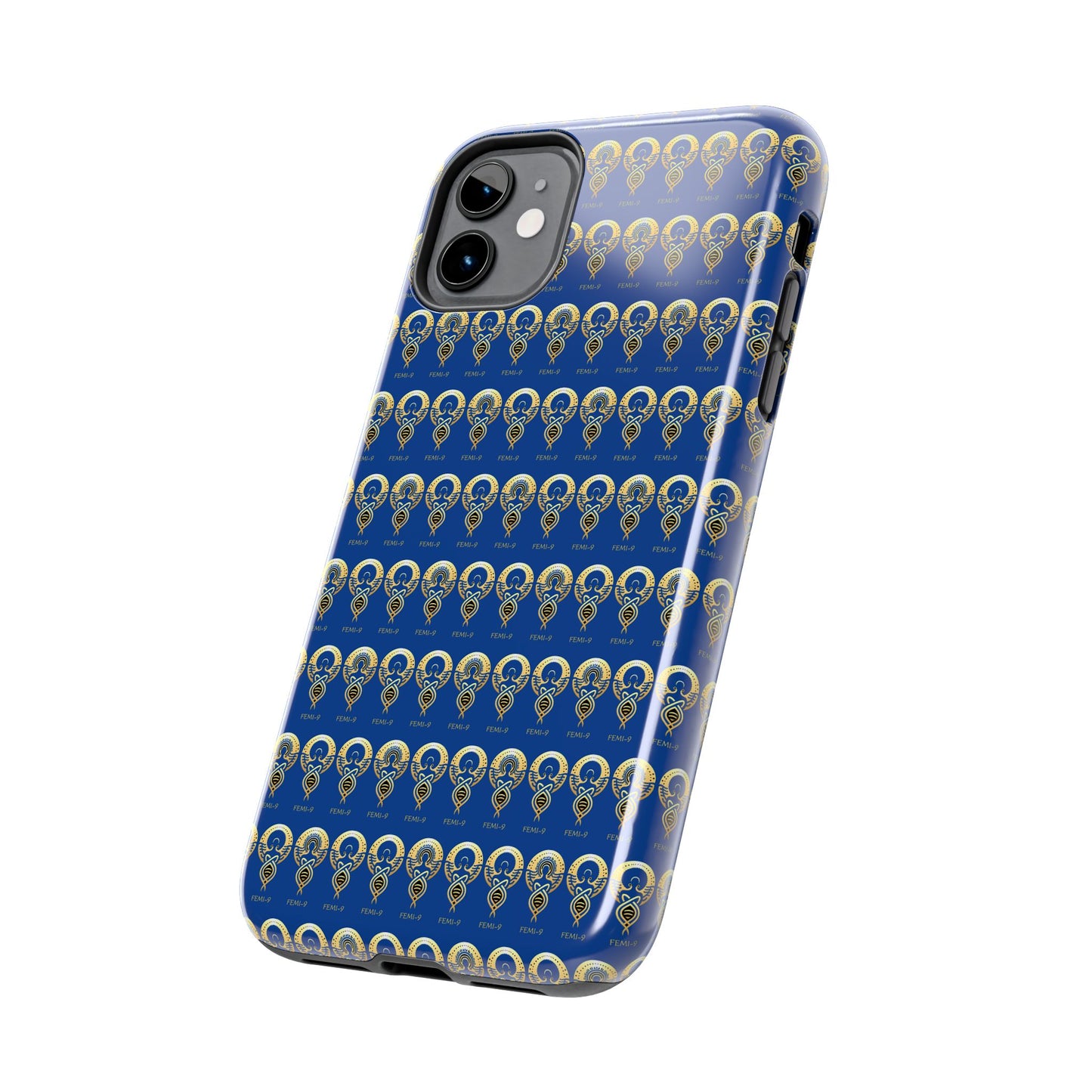 Phone Cases - Divine Femi-999 Design for a Touch of Class (blue/gold)