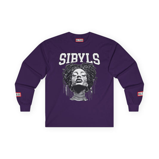 SIBYLS Ultra Cotton Long Sleeve Tee - Bold Graphic Tee for Art and Music Lovers