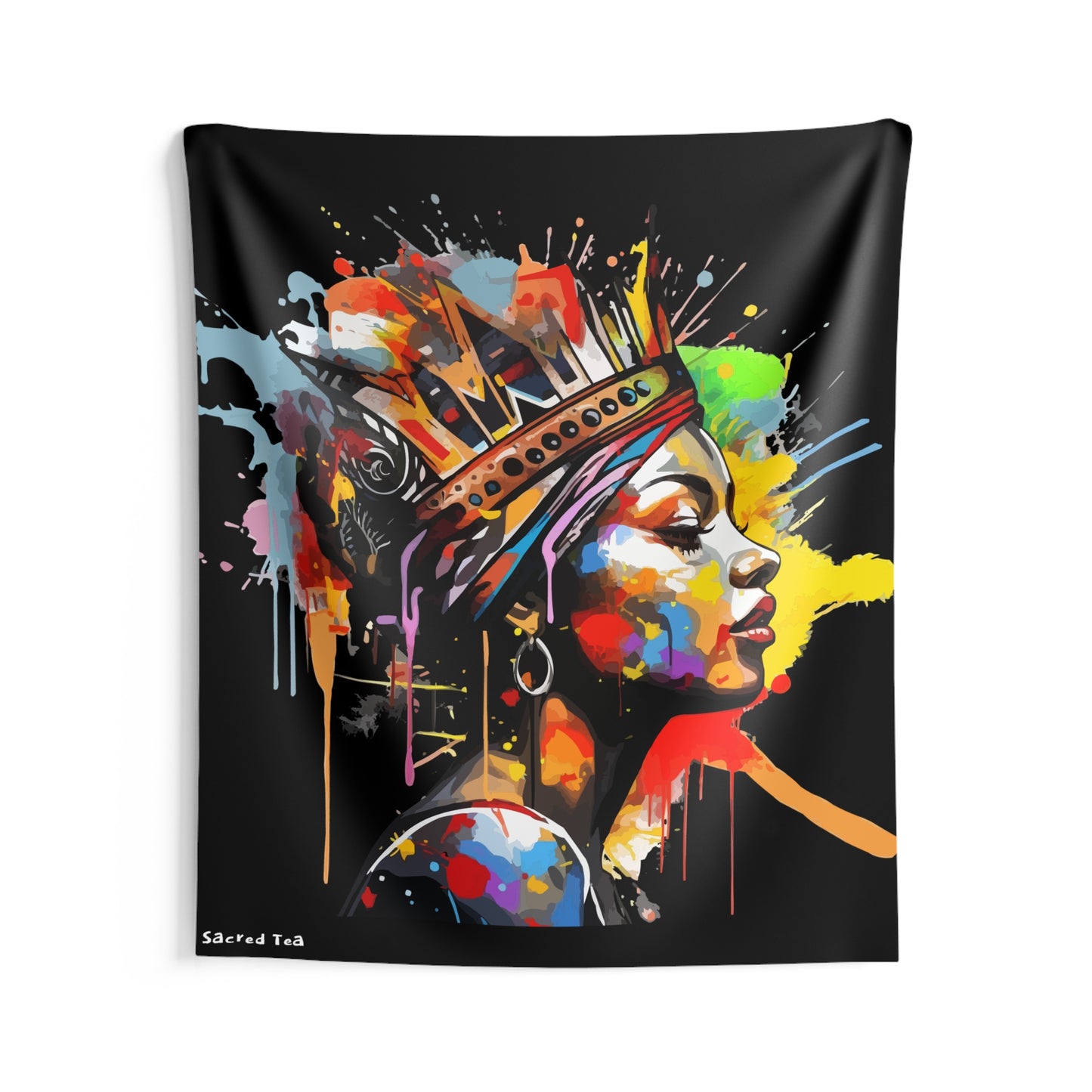 Crown Woman Indoor Wall Tapestries