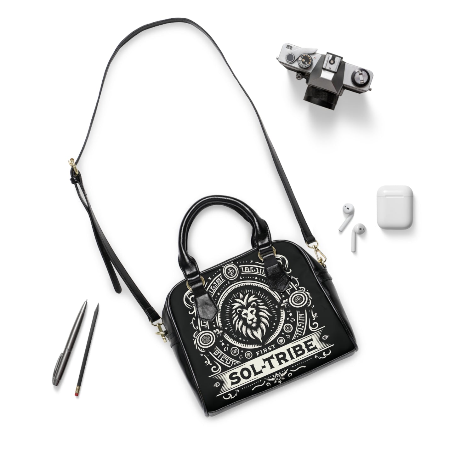 Sol-Tribe Shoulder Handbag (BLK)