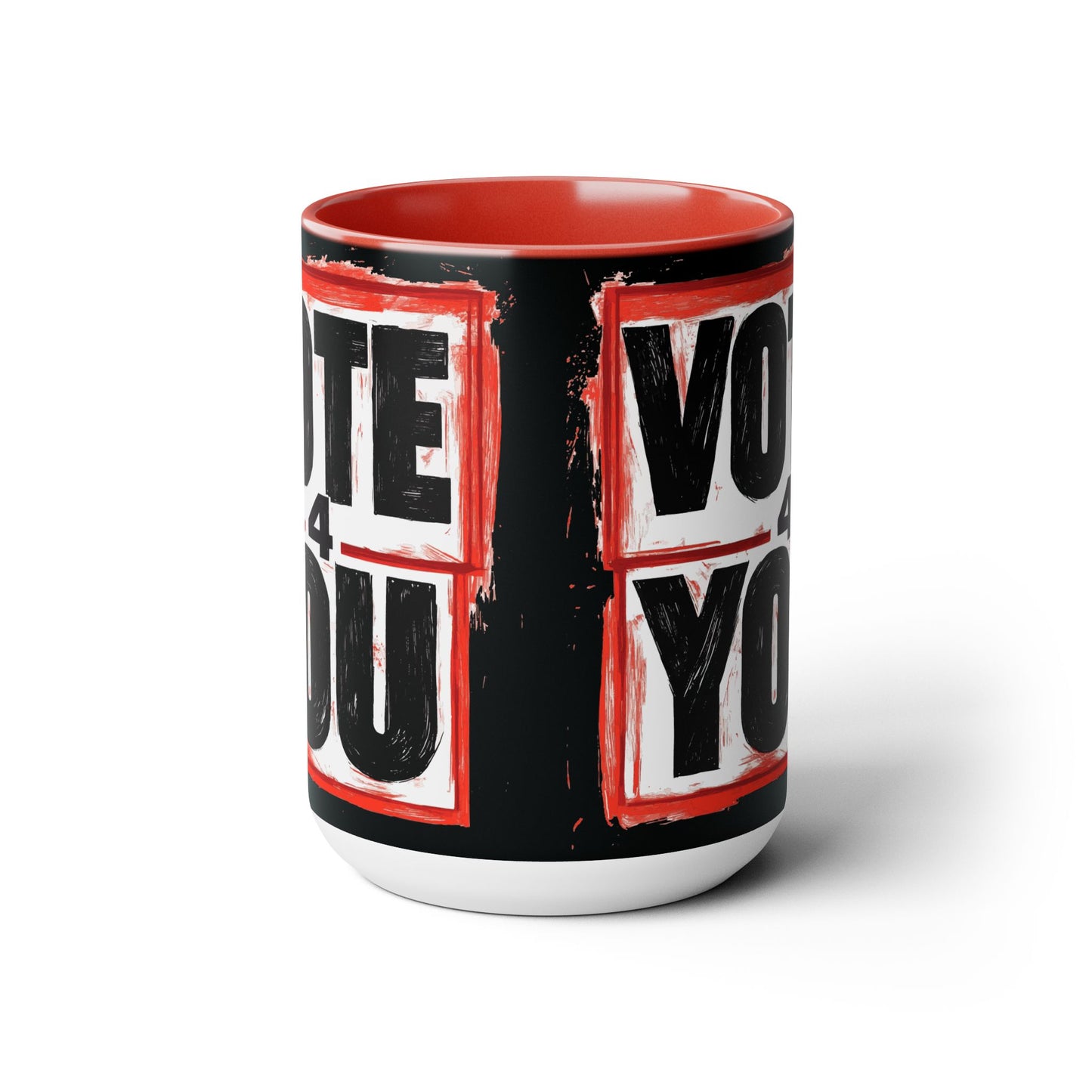 VOTE 4 YOU Two-Tone Coffee Mugs, 15oz