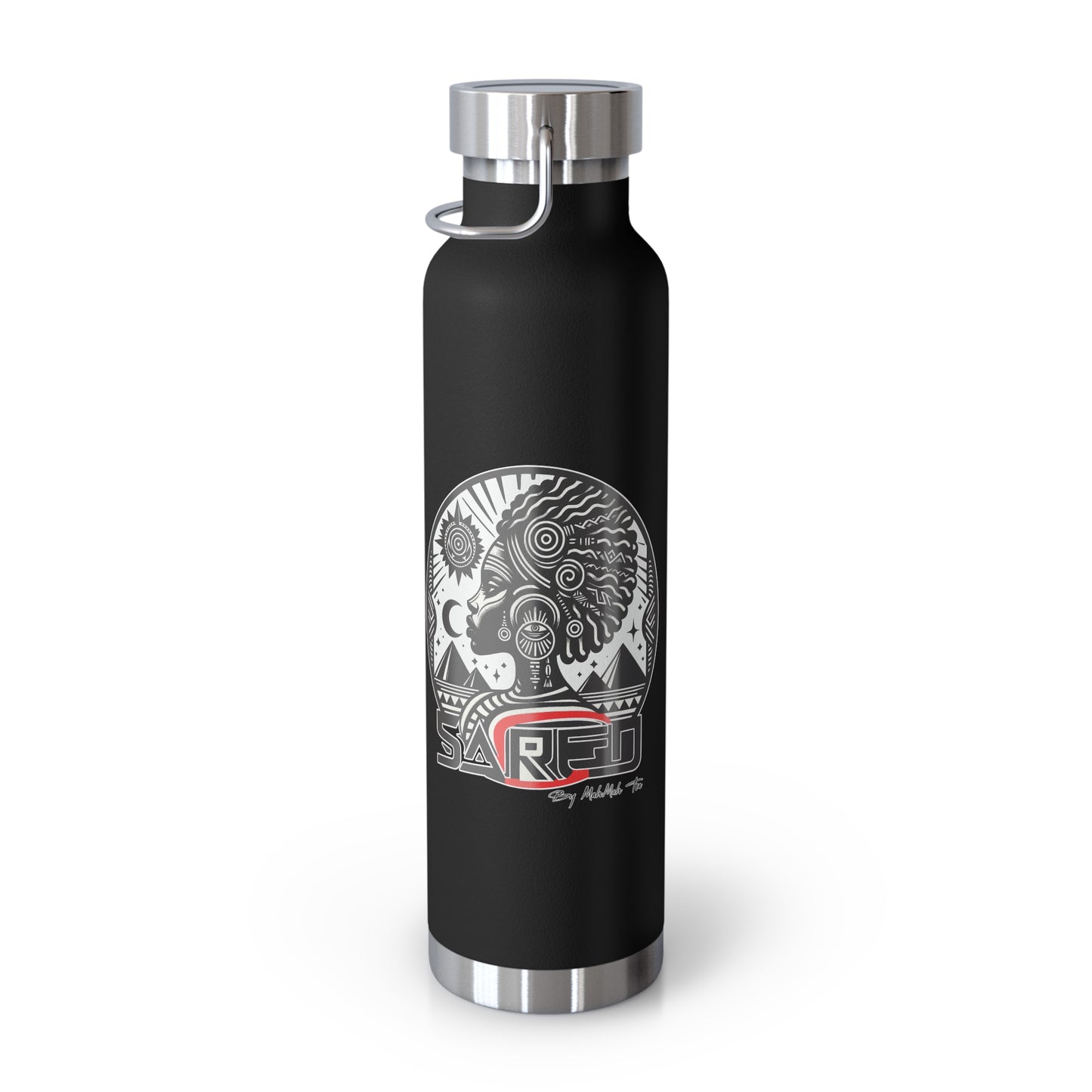 Sacred Tea  Black Copper Vacuum Insulated Bottle, 22oz