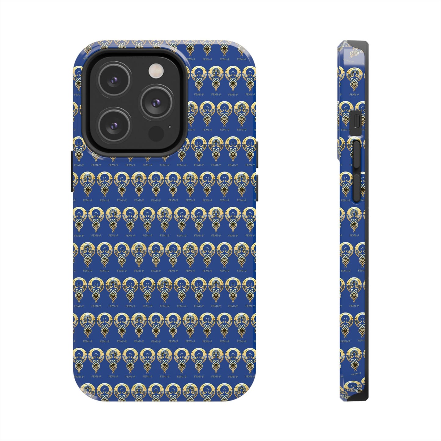 Phone Cases - Divine Femi-999 Design for a Touch of Class (blue/gold)