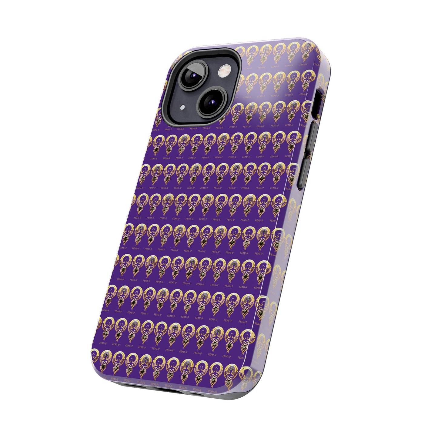 Phone Cases - Divine Femi-999 Design for a Touch of Class (PURPLE/GOLD)