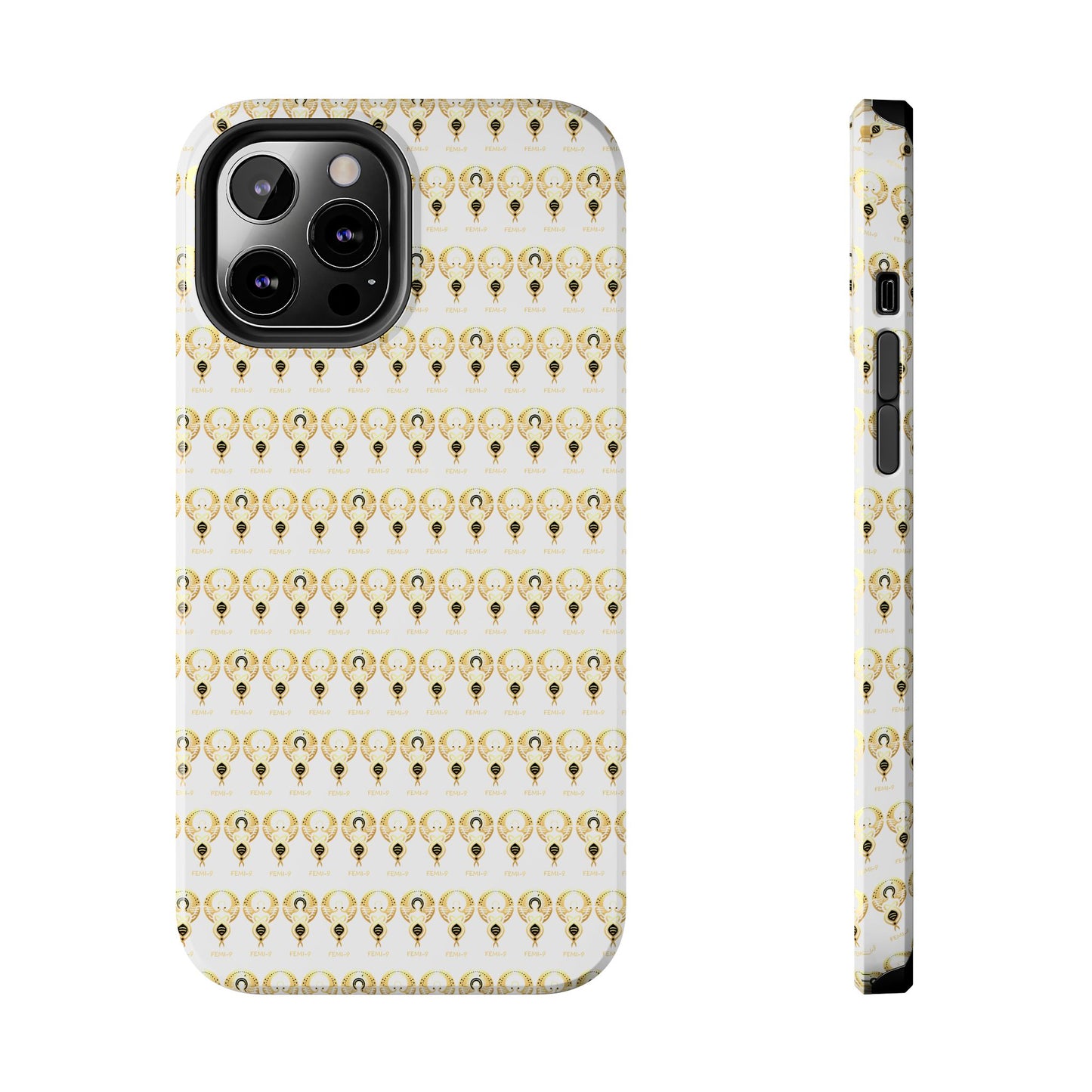 Phone Cases - Divine Femi-999 Design for a Touch of Class (white/gold)