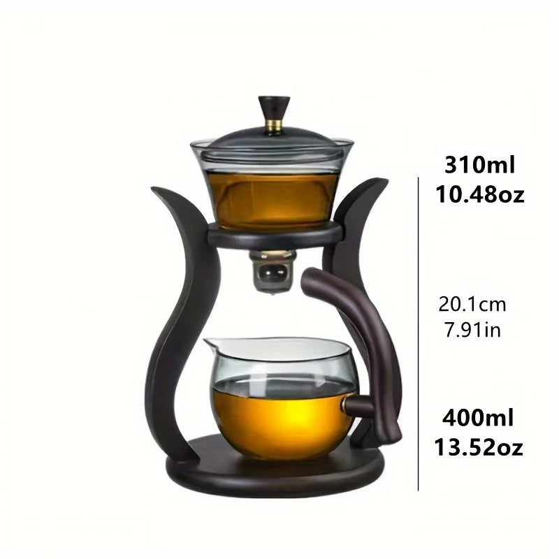 Glass Tea Set – Semi-Automatic Infuser Teapot with Magnetic Switch