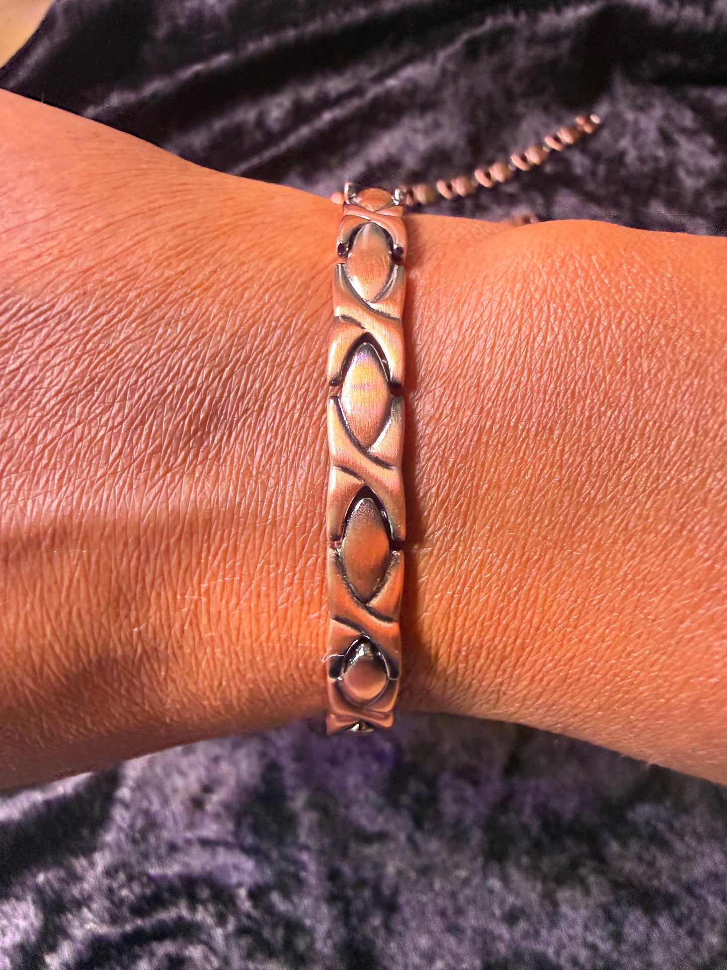 The Sacred Flame Red Copper Magnetic Bracelet — 9 Inch