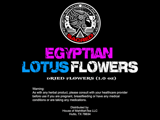 Egyptian Lotus Flowers label