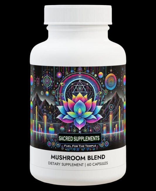 Sacred Mushroom Blend Supplement (60 Capsules) Free Shipping!