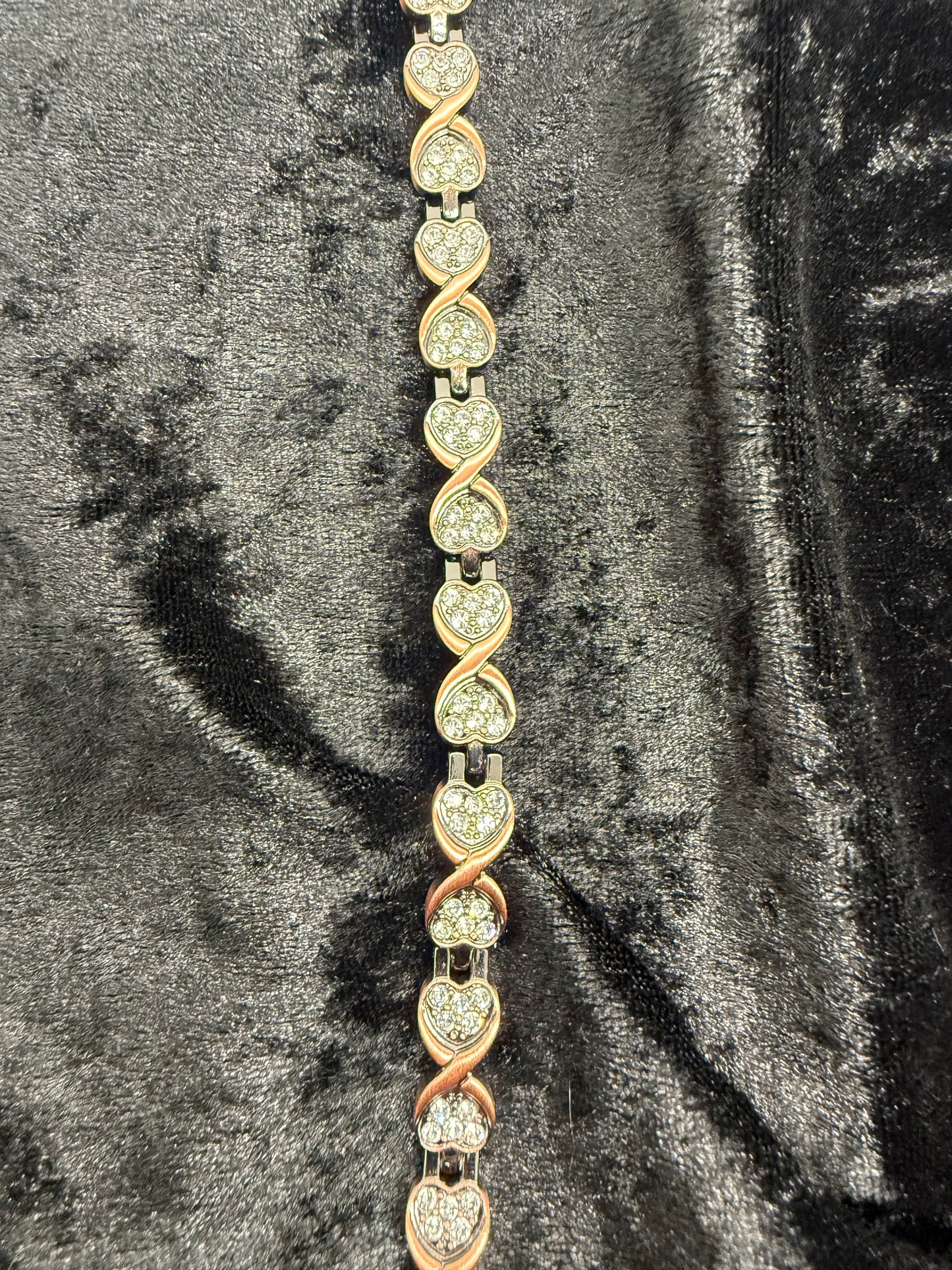 Infinite Love Copper Bracelet with White Zircon Stones