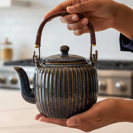 Ceramic Teapot with Filter — Porcelain Ritual Teaware (800ml)