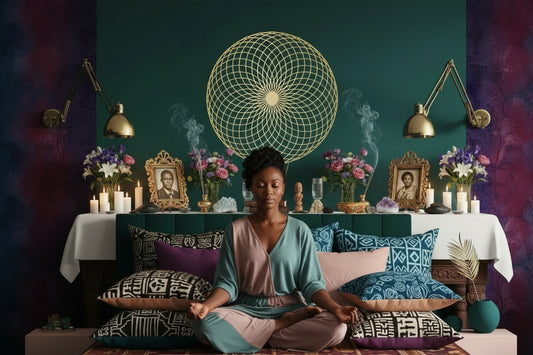 Mystic Yantra Sacred Geometry Metal Wall Art (16x16)