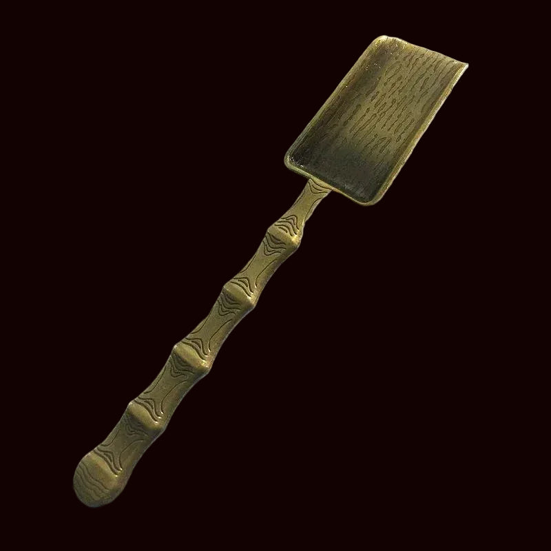 Shovel-Shaped Copper Tea Spoon — Retro Kung Fu Tea Tool